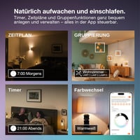 Osram SMART+ WiFi LED izzó E27 16 millió szín RGB 2700-6500K 2db - Pack of 2, Pear Shape, Rgbw, 60W replacement 5