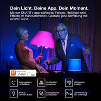 Osram SMART+ WiFi LED izzó E27 16 millió szín RGB 2700-6500K 2db - Pack of 2, Pear Shape, Rgbw, 60W replacement 7