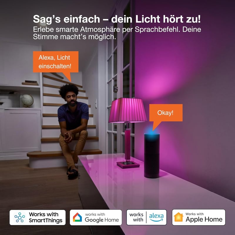 Osram SMART+ WiFi LED izzó E27 16 millió szín RGB 2700-6500K 2db - Pack of 2, Pear Shape, Rgbw, 60W replacement