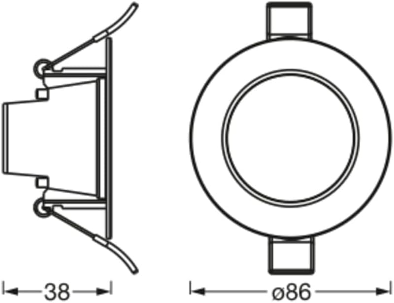 Osram SMART+ RGB+TW LED beépíthető lámpa 86mm WiFi Alexa - 80mm, Round, recess