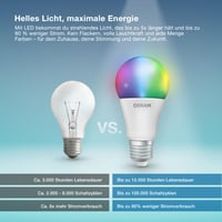 LED žiarovka Osram SMART+ RGBW E27 Matter over WiFi, kompatibilná s Alexa, náhrada 100 W, 2700 – 6500 K od teplej bielej po studenú bielu, 16 miliónov farieb RGB 6