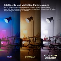 LED žiarovka Osram SMART+ RGBW E27 Matter over WiFi, kompatibilná s Alexa, náhrada 100 W, 2700 – 6500 K od teplej bielej po studenú bielu, 16 miliónov farieb RGB 4