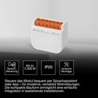 Modul întrerupător inteligent Osram SMART+ WiFi, 2 canale, 10A, cu monitorizare consum, alb, control casă inteligentă 3