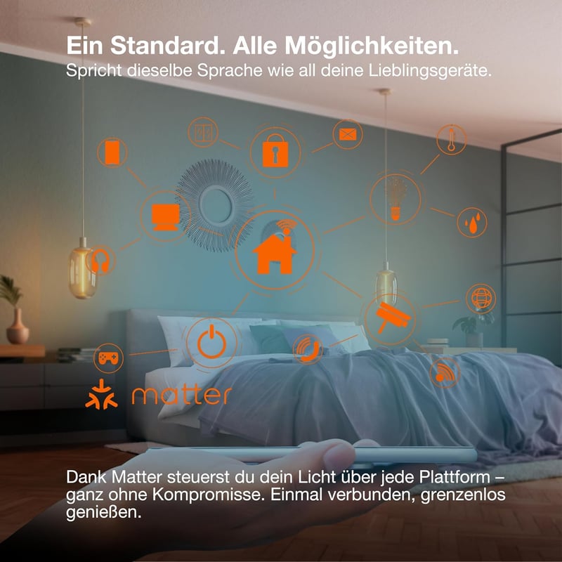 Osram SMART+ WiFi LED izzó E27 16 millió szín RGB 2700-6500K 2db - Pack of 2, Pear Shape, Rgbw, 60W replacement