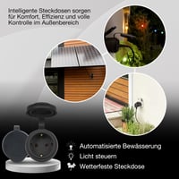 Osram SMART+ Zigbee vanjska pametna utičnica, crna - pametna utičnica EU standarda 5
