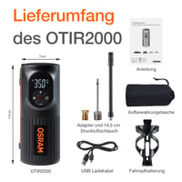 Nabíjateľná hustilka pneumatík Osram TYREinflate 2000 s LED svetlom, nabíjanie cez USB, hustenie za 2 minúty 2