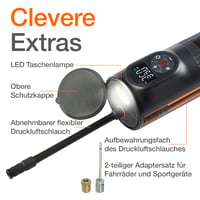 Nabíjateľná hustilka pneumatík Osram TYREinflate 2000 s LED svetlom, nabíjanie cez USB, hustenie za 2 minúty 9