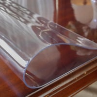 OstepDecor Asztalvédő Fólia 60x110cm Átlátszó Asztalterítő Hőálló Vízálló - 15.7 x 23.6 inch (Rectangular), Crystal Clear 2mm 9