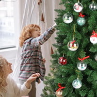 OSTWOLKE Karácsonyi Gömb Szett 25 db Átlátszó Műanyag Feltölthető Díszgömb Karácsonyfa Dekoráció 6-7 cm 4