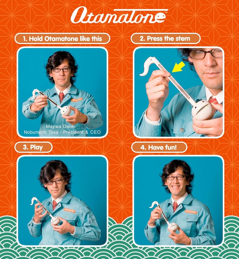 Otamatone Ninja Elektronikus Hangszer - Hordozható Szintetizátor Gyerekeknek és Felnőtteknek - Kreatív Zenei Játék Érintésérzékeny Felülette