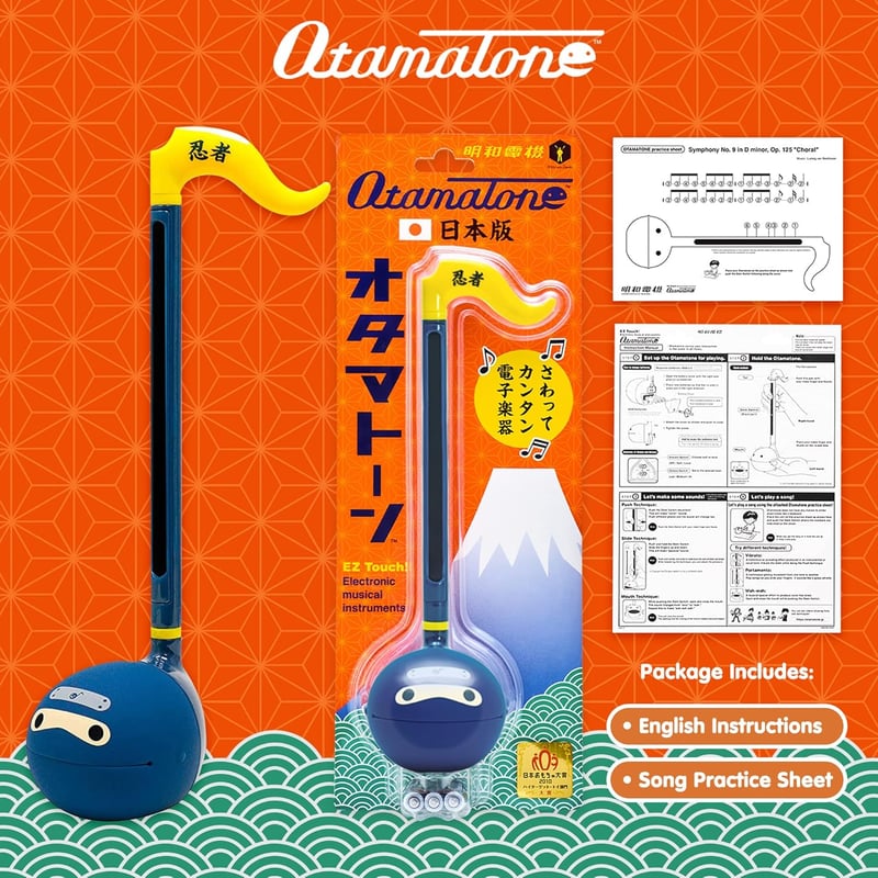 Otamatone Ninja Elektronikus Hangszer - Hordozható Szintetizátor Gyerekeknek és Felnőtteknek - Kreatív Zenei Játék Érintésérzékeny Felülette