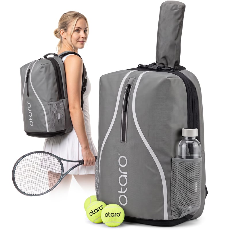 Tenisový batoh Otaro s priehradkou na obuv a notebook, pre 2 rakety, 30 l, s pláštenkou, unisex tenisová taška pre mužov a ženy