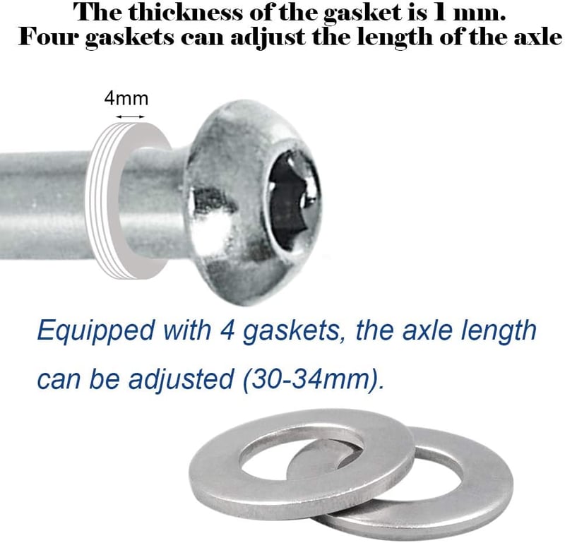 OTFAITP 24-120 mm M8 csavarok csere robogó kerekekhez, kerekesszék összecsukható asztal szék javításhoz