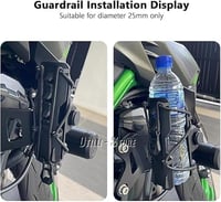 Otilli Univerzális Motorkerékpár Pohártartó Gumizsinórral 25mm Rúdhoz 4