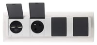 Otio Hliníková rohová zásuvka s krytom, 3 zásuvky 16A + 2 USB porty 2,4A, 3680W 230V, kábel H05VV-F, vertikálna alebo horizontálna montáž 2