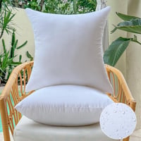 OTPIPCS Vodoodolná výplň vankúša 50x50 cm, 2 ks, biela, štvorcová, vonkajší dekoračný vankúš, výplň na záhradný nábytok, pohovku, terasu, verandu, dekoratívny vankúš 1