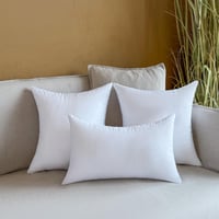 OTPIPCS Vodoodolná výplň vankúša 50x50 cm, 2 ks, biela, štvorcová, vonkajší dekoračný vankúš, výplň na záhradný nábytok, pohovku, terasu, verandu, dekoratívny vankúš 3