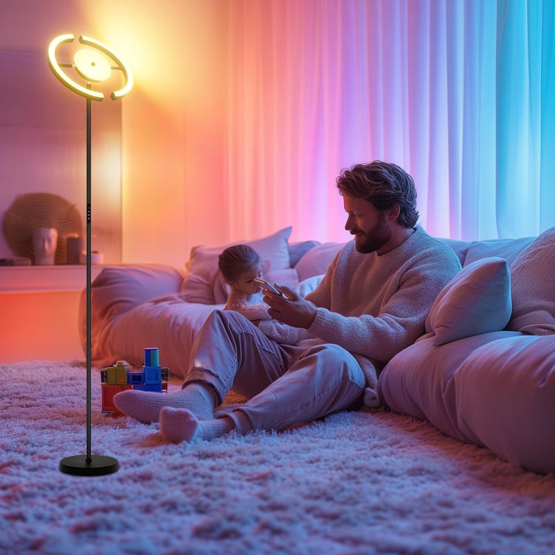 OTREN LED Álló Lámpa RGB Dimmer Távirányítóval 182cm