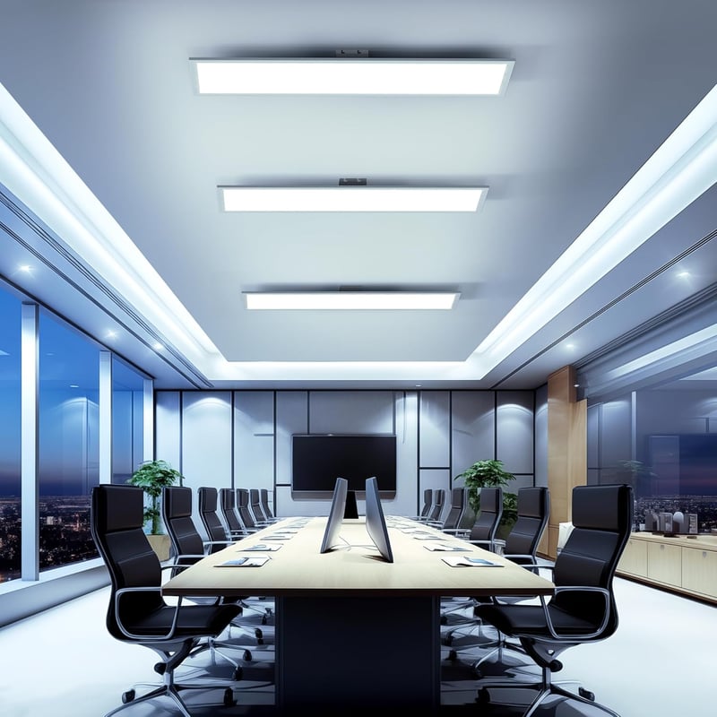 OTREN LED Mennyezeti Panel 100x25 cm - Szabályozható Fényerejű Téglalap Alakú Lámpa Távirányítóval, 36W, 3200lm, 3000K-6000K, Napfény Hatás,