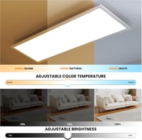 OTREN LED Mennyezeti Panel 100x25 cm - Szabályozható Fényerejű Téglalap Alakú Lámpa Távirányítóval, 36W, 3200lm, 3000K-6000K, Napfény Hatás, 2