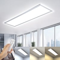 OTREN LED Mennyezeti Panel 100x25 cm - Szabályozható Fényerejű Téglalap Alakú Lámpa Távirányítóval, 36W, 3200lm, 3000K-6000K, Napfény Hatás, 1