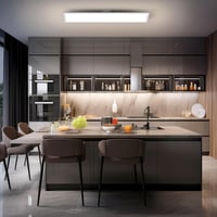 OTREN LED Mennyezeti Panel 100x25 cm - Szabályozható Fényerejű Téglalap Alakú Lámpa Távirányítóval, 36W, 3200lm, 3000K-6000K, Napfény Hatás, 6