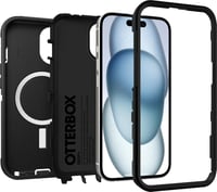 OtterBox Defender Series MagSafe iPhone 15/14/13 ütésálló védőtok fekete - iPhone 16e / 15 / 14 / 13, black, Defender MagSafe 3