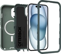 Ochranný kryt OtterBox Defender Series s MagSafe pre iPhone 17, 16, 15, 14, 13, nárazuvzdorný, odolný voči pádom, testovaný podľa vojenských noriem, zelený 4