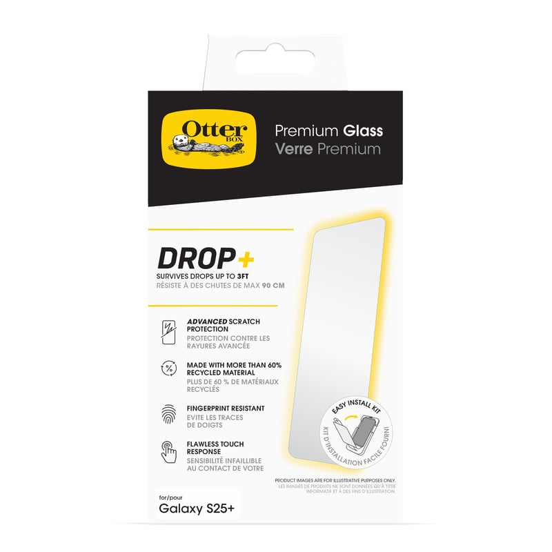 Ochranné sklo OtterBox Premium Glass pre Samsung Galaxy S25+ a S24+ – Tvrdené sklo na displej