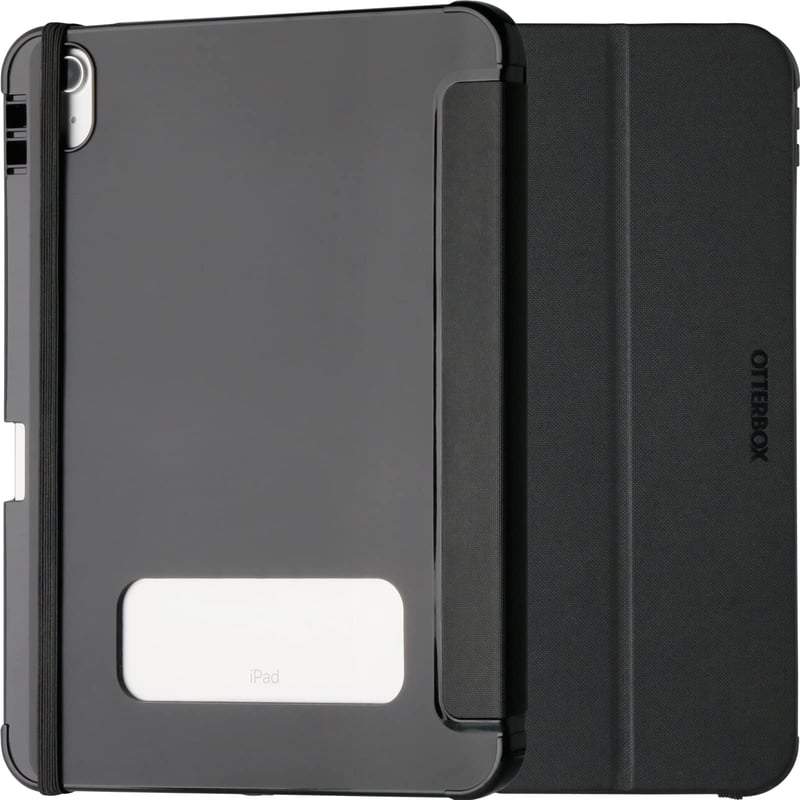 Puzdro OtterBox React Folio na iPad (A16) 11./10. generácie – čierne, nárazuvzdorné puzdro s dizajnom knihy