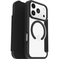 Puzdro OtterBox React Folio MagSafe pre iPhone 17 Pro, priehľadná/čierna farba, magnetické knižkové puzdro 1