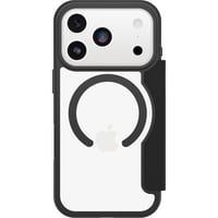 Puzdro OtterBox React Folio MagSafe pre iPhone 17 Pro, priehľadná/čierna farba, magnetické knižkové puzdro 2