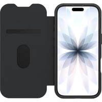 Puzdro OtterBox React Folio MagSafe pre iPhone 17 Pro, priehľadná/čierna farba, magnetické knižkové puzdro 3