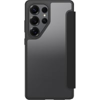 Puzdro OtterBox React Folio pre Samsung Galaxy S25 Ultra – priehľadné/čierne, s priehradkou na karty, s vojenským štandardom ochrany 5