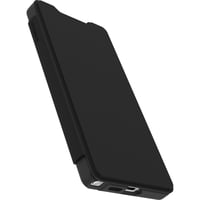 Puzdro OtterBox React Folio pre Samsung Galaxy S25 Ultra – priehľadné/čierne, s priehradkou na karty, s vojenským štandardom ochrany 3