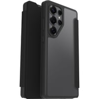 Puzdro OtterBox React Folio pre Samsung Galaxy S25 Ultra – priehľadné/čierne, s priehradkou na karty, s vojenským štandardom ochrany 1