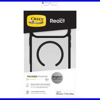 OtterBox React Series MagSafe tok iPhone 17 Pro Max készülékhez, ultravékony, katonai szabvány - átlátszó/fekete 5