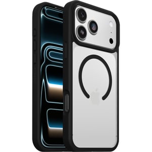 Puzdro OtterBox React Series MagSafe pre iPhone 17 Pro Max, ultratenké, vojenský štandard – priehľadné/čierne