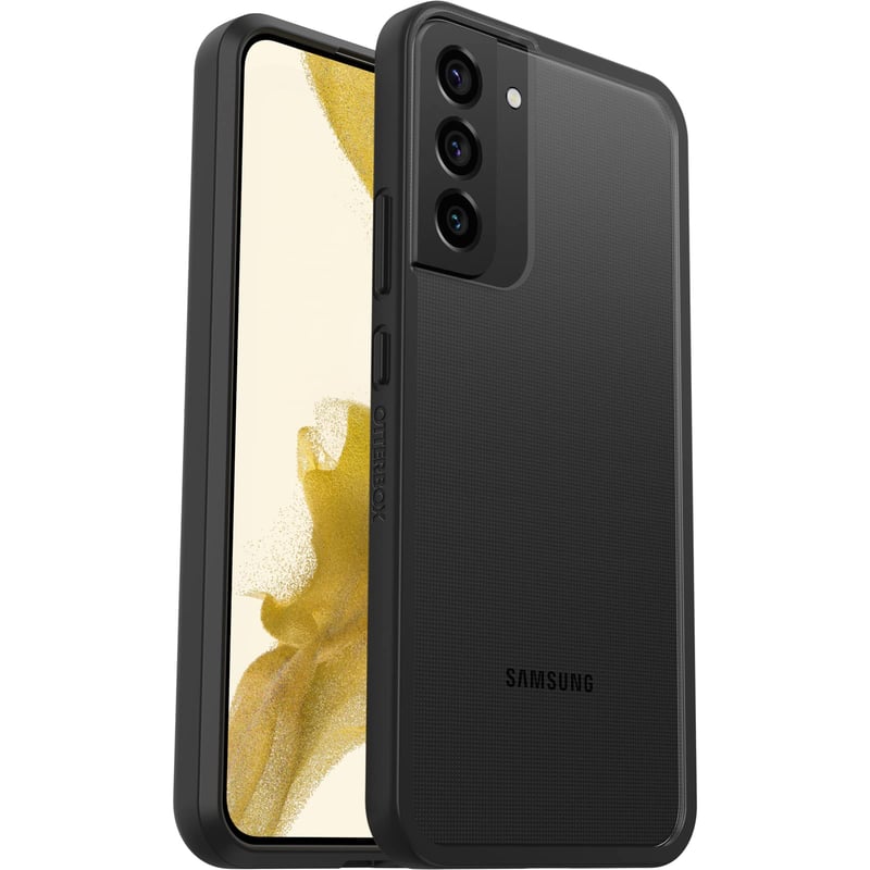 Puzdro OtterBox Sleek pre Samsung Galaxy S22+, nárazuvzdorné, tenké, priehľadné/čierne, ochrana spĺňajúca vojenské normy