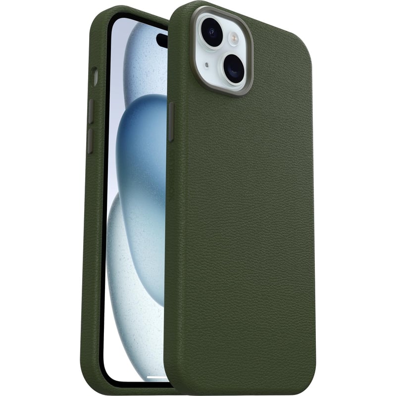 Kryt OtterBox Symmetry Cactus Leather s MagSafe pre iPhone 15 Plus – zelený