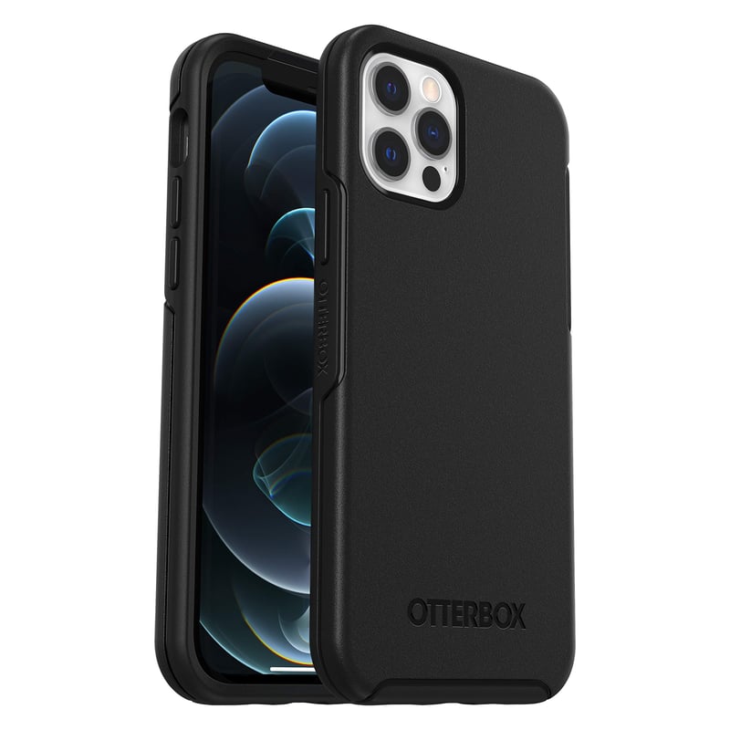 Husă de protecție OtterBox Symmetry pentru Apple iPhone 12 / iPhone 12 Pro, subțire, rezistentă la șocuri, negru