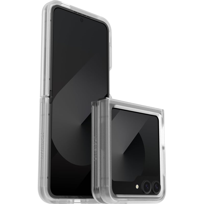 Obal OtterBox Thin Flex pre Samsung Galaxy Z Flip7 FE / Z Flip6, priehľadný, tenký dvojdielny ochranný kryt, testovaný podľa vojenských noriem, odolný voči nárazom