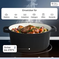 Ottia öntöttvas kenyérsütő edény 26cm, indukciós, sütőbiztos, 5L 3