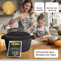 Ottia öntöttvas kenyérsütő edény 26cm, indukciós, sütőbiztos, 5L 7