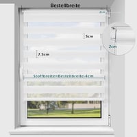 OUBO Dupla Roló Fehér Sötétítő Roló Fúrás Nélkül Csiptetős Rögzítéssel Ablakra Ajtóra Oldalsó Húzóval 6