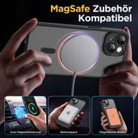 Magnetický kryt Oududianzi na iPhone 15, kompatibilný s MagSafe, čierna farba 3