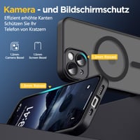 Magnetický kryt Oududianzi na iPhone 15, kompatibilný s MagSafe, čierna farba 6