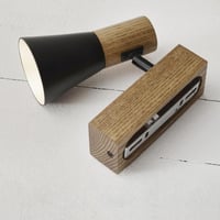 Ouglres Vintage zidna svjetiljka s prekidačem, crni aluminijski abažur, zakretna, E14, drveni dekor, za spavaću sobu, dnevni boravak, hodnik, 1 kom 7