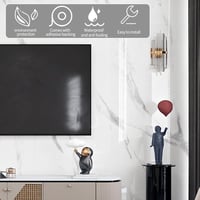 OUGPIU Márványhatású Konyhai Falburkolat Öntapadós PVC Csempe 60cm x 3m 2