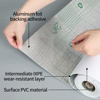 OUGPIU Márványhatású Konyhai Falburkolat Öntapadós PVC Csempe 60cm x 3m 5